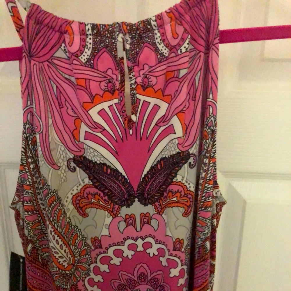 ⭐️ Floral Midi dress with rhinestones - sz Small